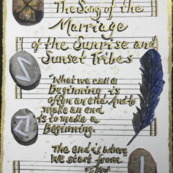 Song of the mariage ink and acrylic
